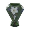 Christmas Rose Design Fan Vase Anita Harris Art Pottery