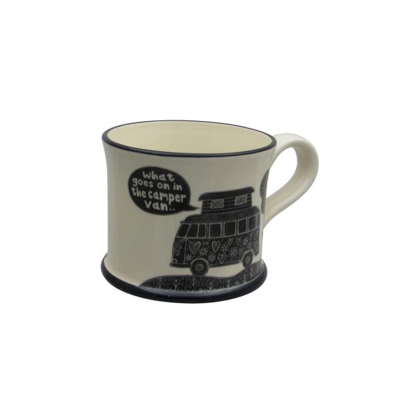 Moorland Pottery Mug What Goes on in the Camper Van