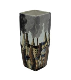 Potteries Daytime Skyline Design Vase Burslem Pottery