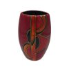 Encircled Sun Design Oval Vase