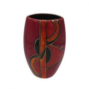 Encircled Sun Design Oval Vase