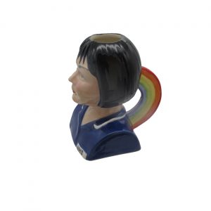 Female Nurse Toby Jug Black Hair Rainbow Handle Bairstow Pottery