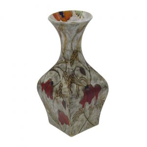 Fields of Gold Design 30cm Vase Black Ryden Pottery