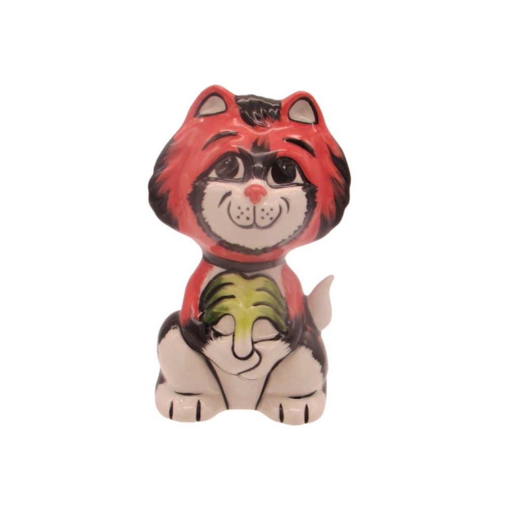 St Davids Day Cat by Lorna Bailey Artware Stoke Art Pottery