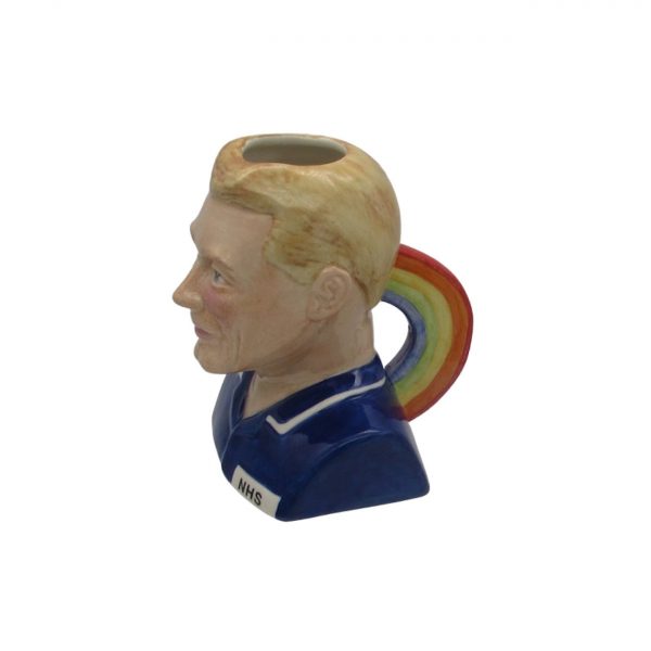 Male Nurse Toby Jug Blonde Hair Rainbow Handle Bairstow Pottery