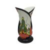 Marshland Cottage Design Two Handle Vase by Lorna Bailey.