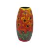 Red Hibiscus 17cm Vase Anita Harris Art Pottery