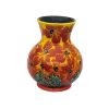 Red Hibiscus 14cm Vase Anita Harris Art Pottery