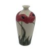 Burslem Pottery Tall Stoneware Vase Poppy Design