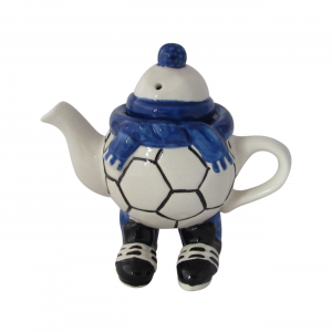 Walking Footballer Teapot Blue Colourway Carters of Suffolk
