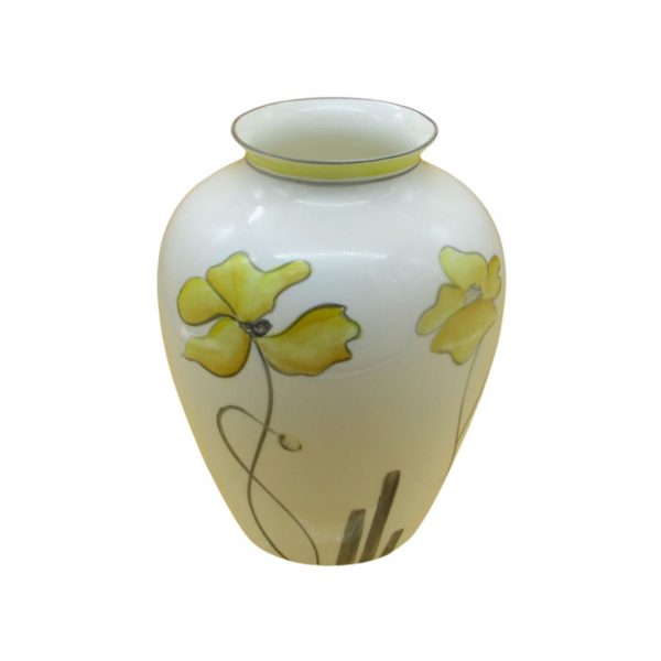 Yellow Poppy 18cm Vase by Emma Bailey Ceramics