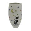 Cat Moon and Stars Design Vase Tony Cartlidge Ceramics