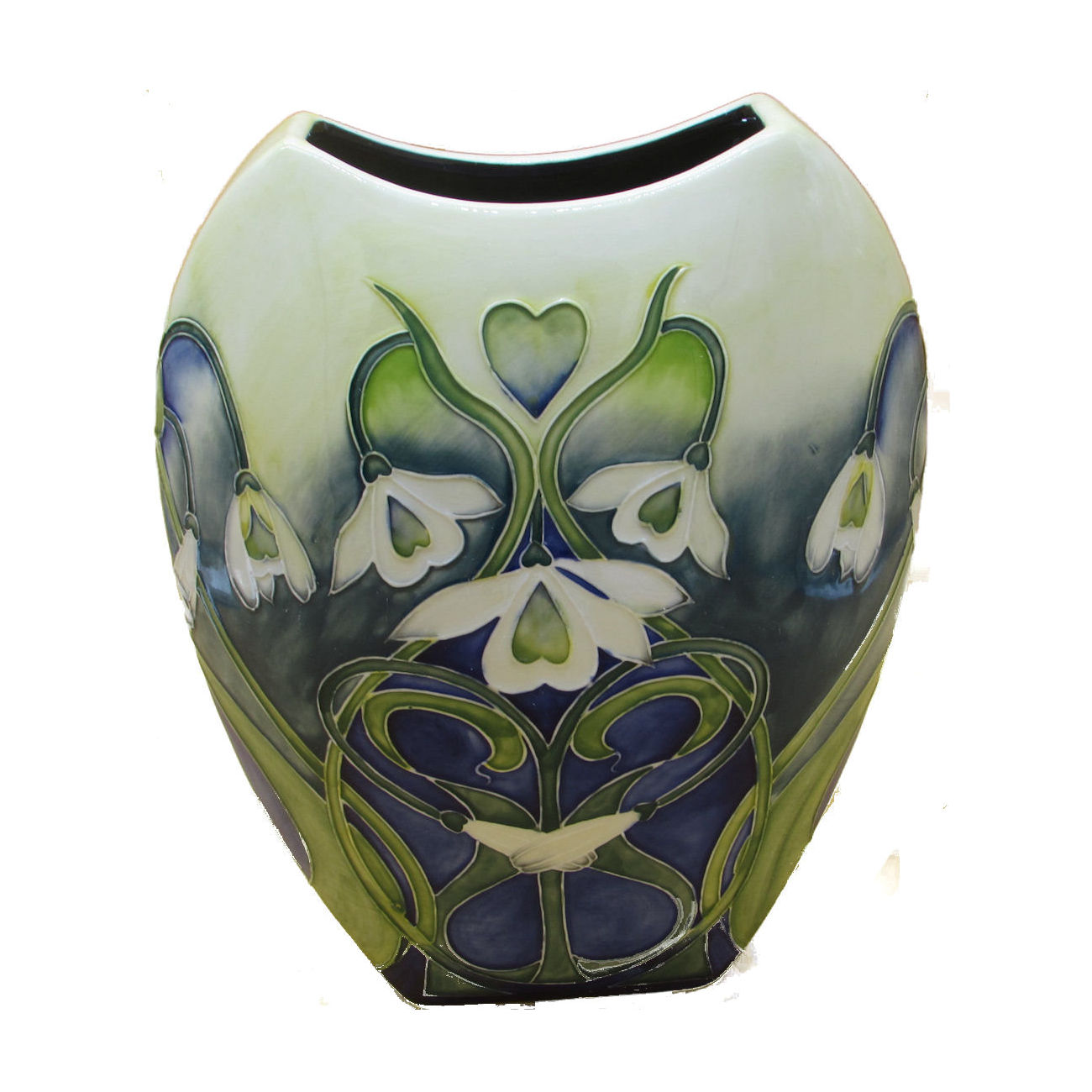 Old Tupton Ware Snowdrop Design 12 inch Vase Stoke Art Pottery