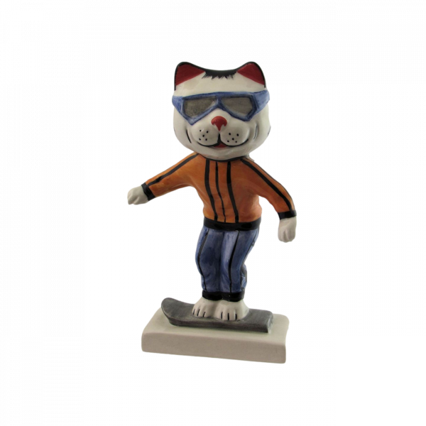 Snowboarder Winter Olympics Cat Lorna Bailey Artware