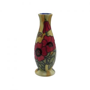 Yellow Poppy Design Small Slim Vase Old Tupton Ware