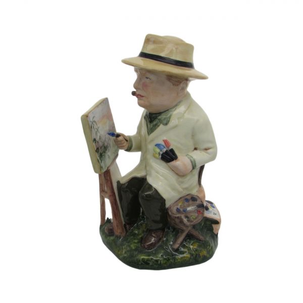 Winston Churchill Artist Figure by Bairstow Pottery