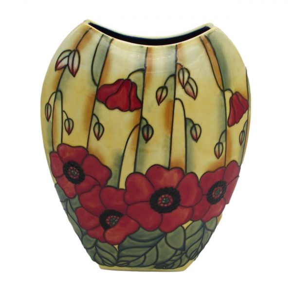 Yellow Poppy Design 12inch Vase Old Tupton Ware