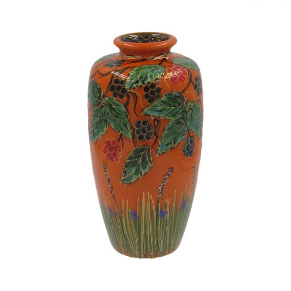 Autumn Berries Design 22cm Vase Anita Harris Art Pottery