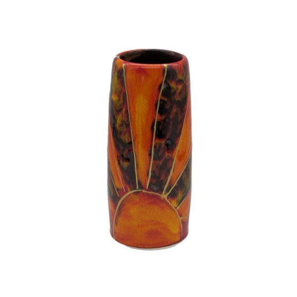 Deco Sunray Design 13cm Vase Anita Harris Art Pottery