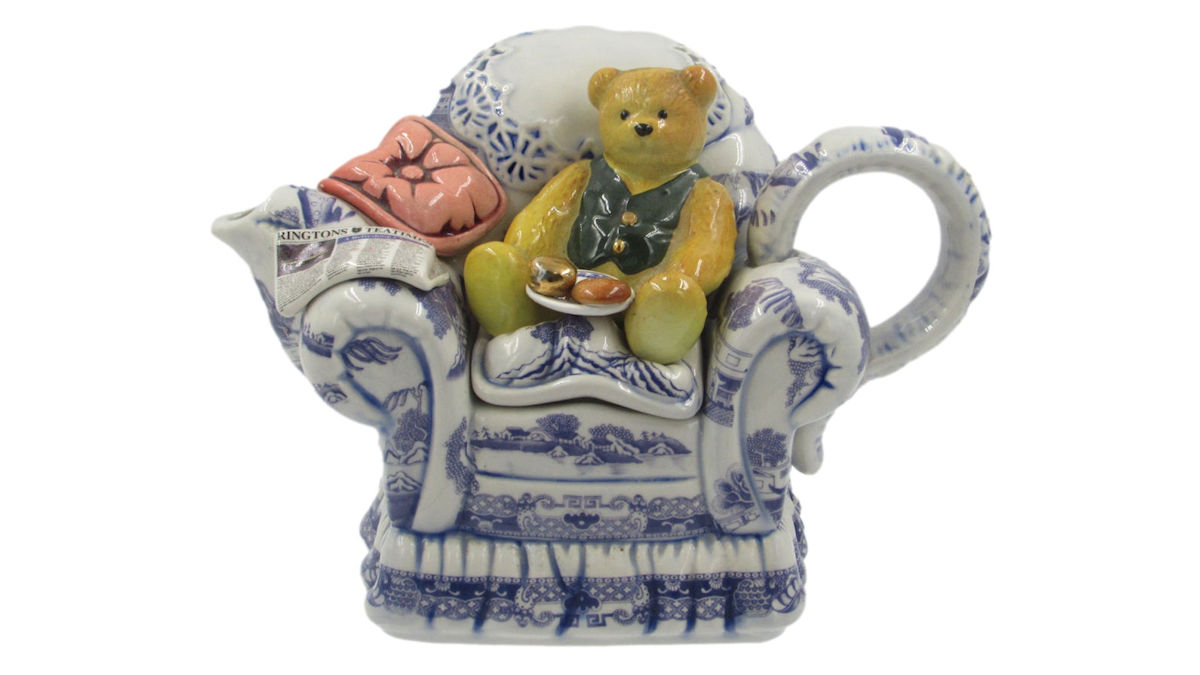 Paul Cardew Tea Time Teapot Made for Ringtons Tea - Stoke