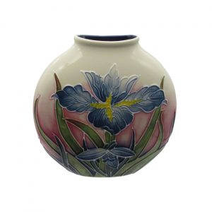 Blue Iris Design 16cm Vase Old Tupton Ware