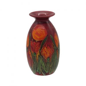 Spring Tulip Design 21cm Vase Anita Harris Art Pottery