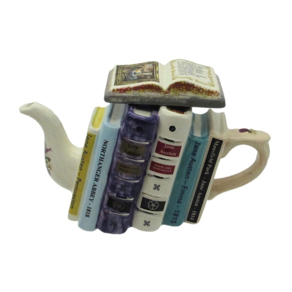 Jane Austen Books with Tea Cup Lid Carters of Suffolk - Stoke Art Pottery