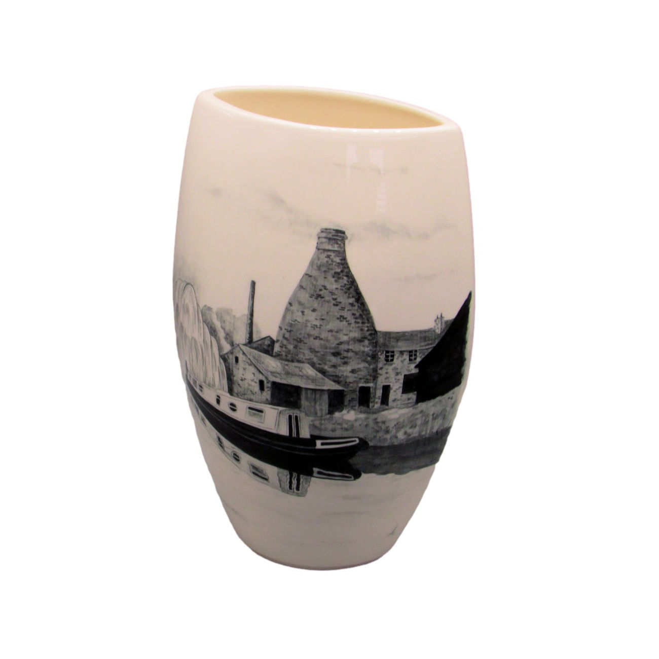 Canal Cruising through the Bottle Kilns Design Vase