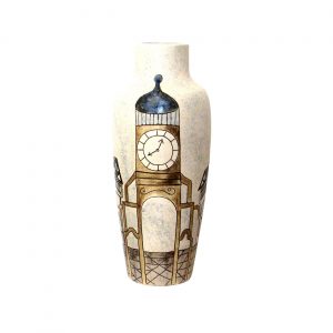 Burslem Pottery Vase Chester Eastgate Clock Tower Design