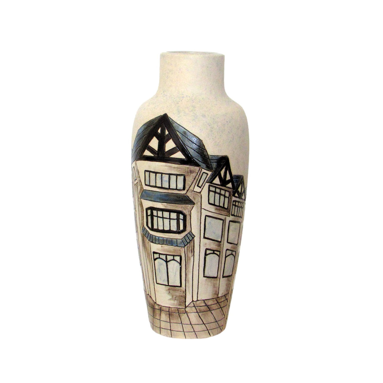 Burslem Pottery Vase Chester Eastgate Clock Tower Design