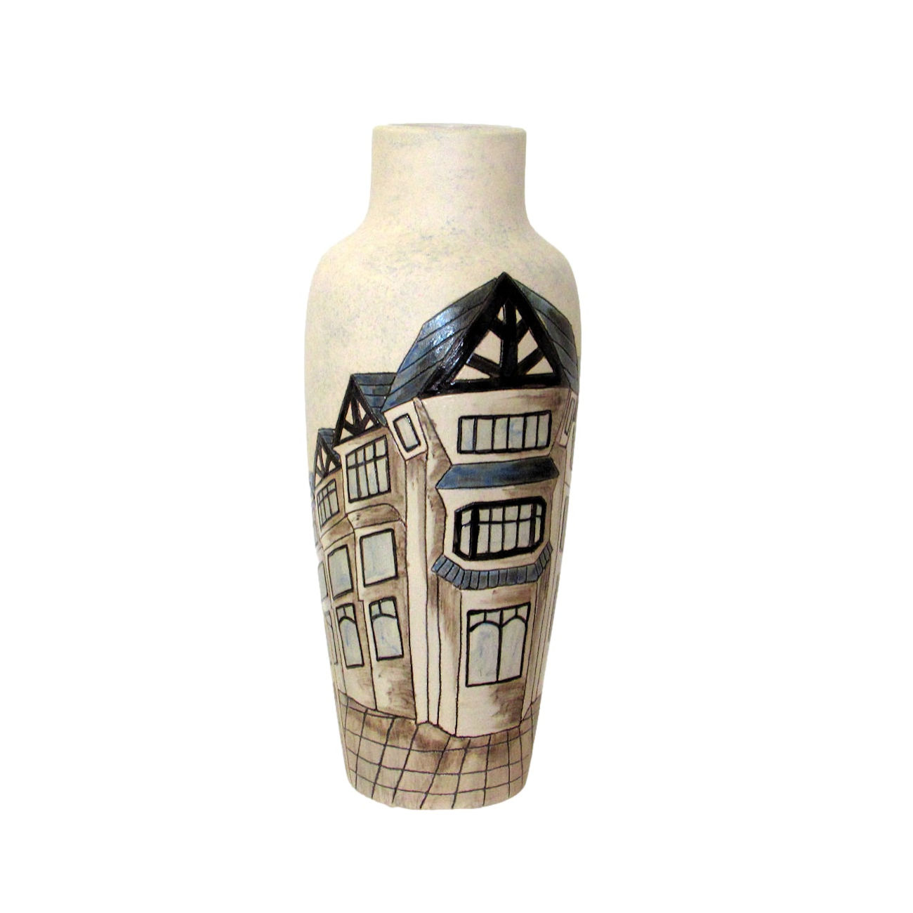 Burslem Pottery Vase Chester Eastgate Clock Tower Design