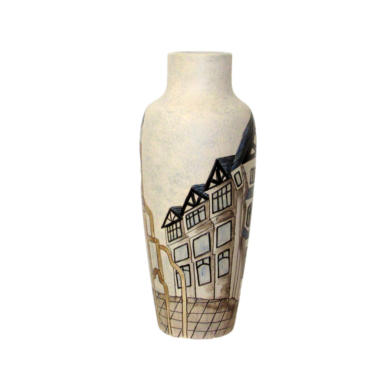 Burslem Pottery Vase Chester Eastgate Clock Tower Design