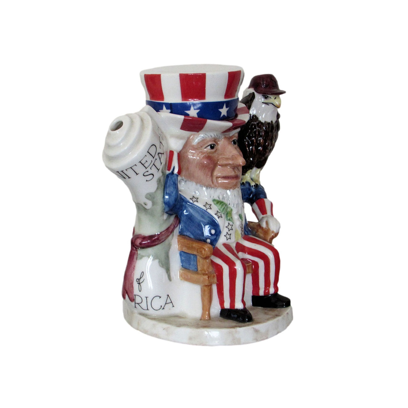 Staffordshire Fine Ceramics Teapot Uncle Sam Design